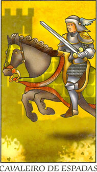 Cavaleiro de Espadas no Tar de Nei Naiff e Thais Linhares