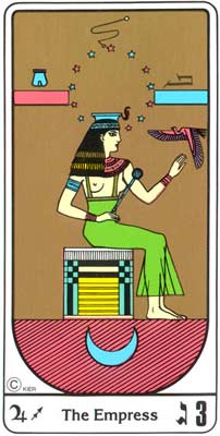 La Imperatriz (A Imperatriz) no Tarot Egipcio da Kier