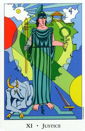 A Justia, XI. Justice in Tarot of The Sephiroth