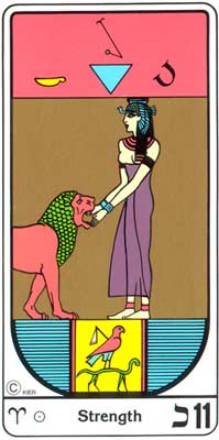 11. La Persuasin (A Fora) no Tarot Egipcio da Kier