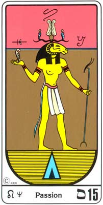 15. La Pasin (O Diabo) no Tarot Egipcio da Kier