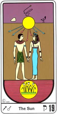 19. La Inspiracin (O Sol) no Tarot Egipcio da Kier