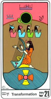 21. La Transmutacin (O Mundo) no Tarot Egipcio da Kier