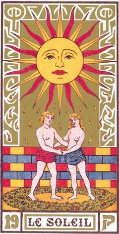 19. O Sol - Le Soleil no Tarot de Oswald Wirth 