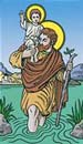 7. S�o Crist�v�o (Carro) no Tarot dos Santos de Robert Place