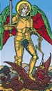 8. S�o Miguel/Micael (Justi�a) no Tarot dos Santos de Robert Place
