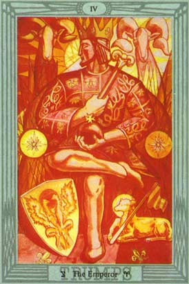 O Imperador no Thoth Tarot Crowley-Harris