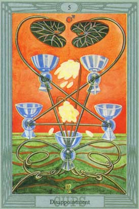 Cinco de Copas no Thoth Tarot Crowley-Harris