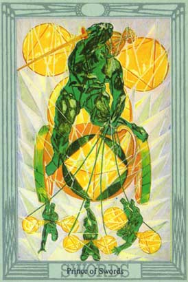 Cavaleiro de Espadas no Thoth Tarot Crowley-Harris