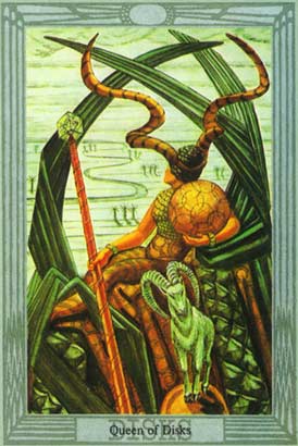 Rainha de Ouros no Thoth Tarot Crowley-Harris