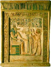 Ipis, o escriba, reverencia Anubis - pintura do sc. 14 a.C.