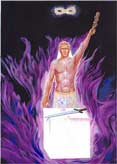 O Mago no Tarot de G.O. Mebes, redesenhado por Vitaly Serdyukov. Fonte: Andrey Kostenko - www.green-door.narod.ru/tarot.html