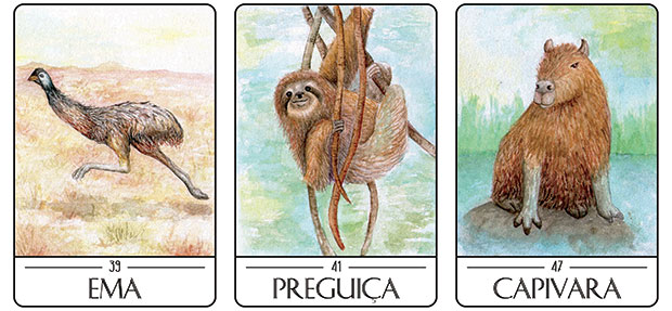 Tarot-dos-animais-sul-americanos--ema-preguica-capivara