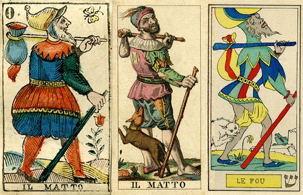Cartas do Louco no século 19: Vergnanot, Soprafino e Wirth