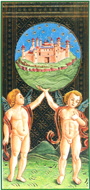 O Mundo no Tarot Visconti-Sforza (restaurado)