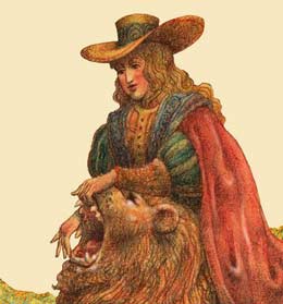 A mulher dominando o leo - representao clssica do arcano A Fora.