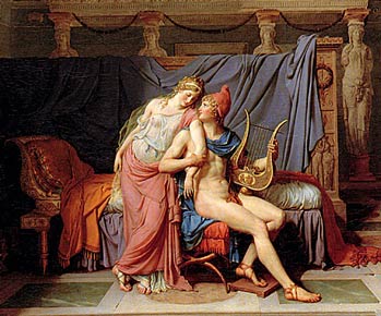 Helena de Troia e Pris, tela de David Jacques Louis (1748-1825) 