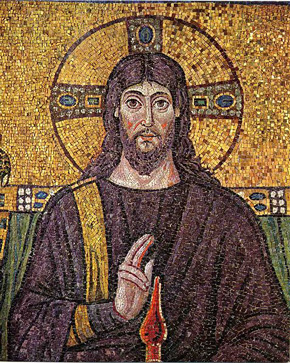 Mosaico do sculo 6 na Igreja de San Apollinareem Ravenna, Itlia