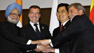 Os presidentes da ndia, Rssia, China e Brasil