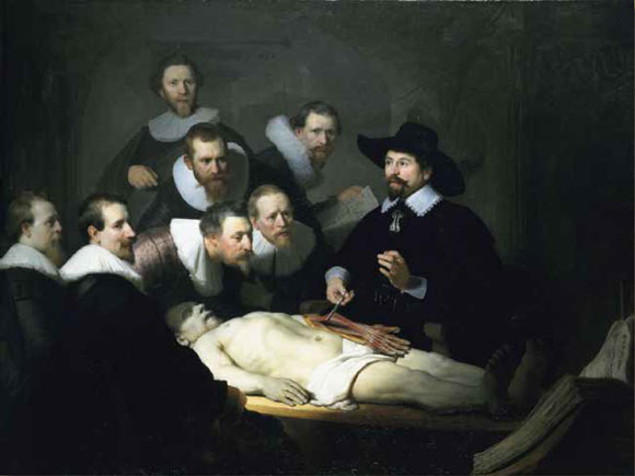 Lição de Anatomia - pintura de Rembrandt - 1632